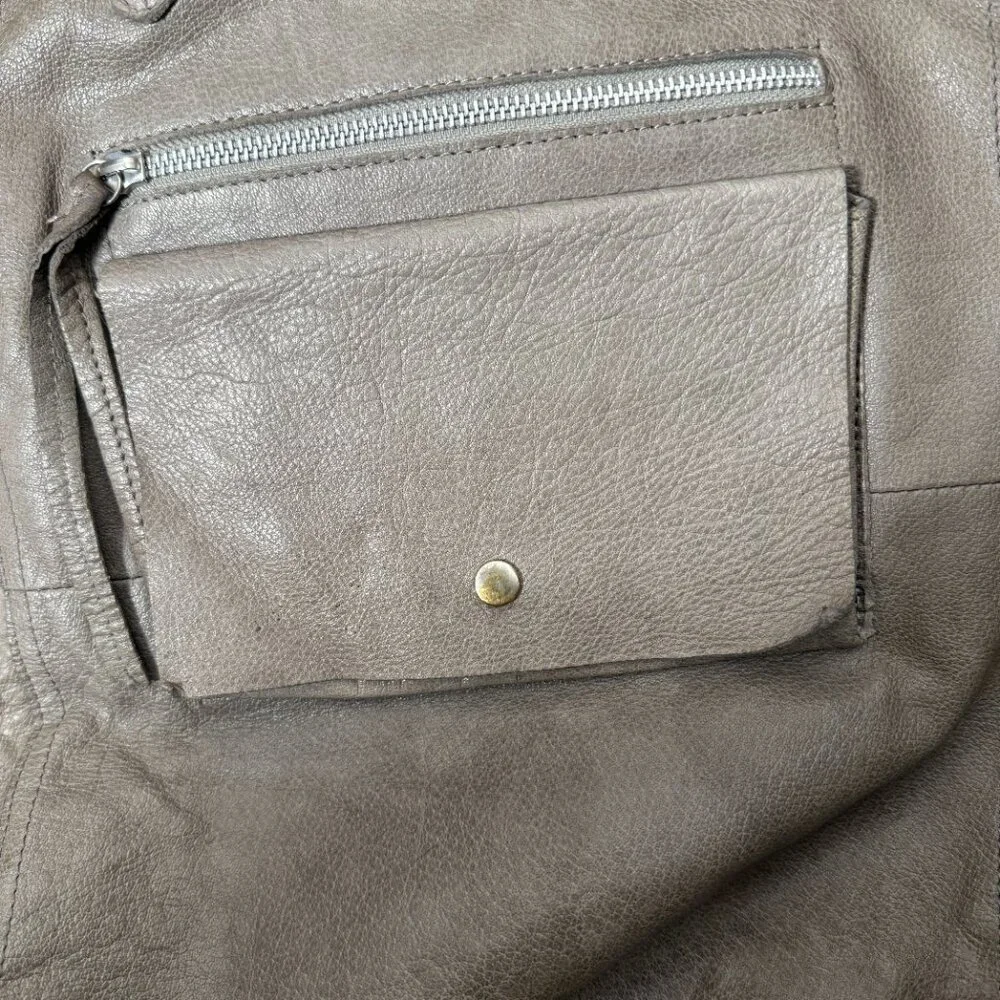 Day & Mood Hobo Gray Bag 100% Leather Two Handle